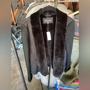 Ann Taylor Faux Shearling Lambskin Jacket